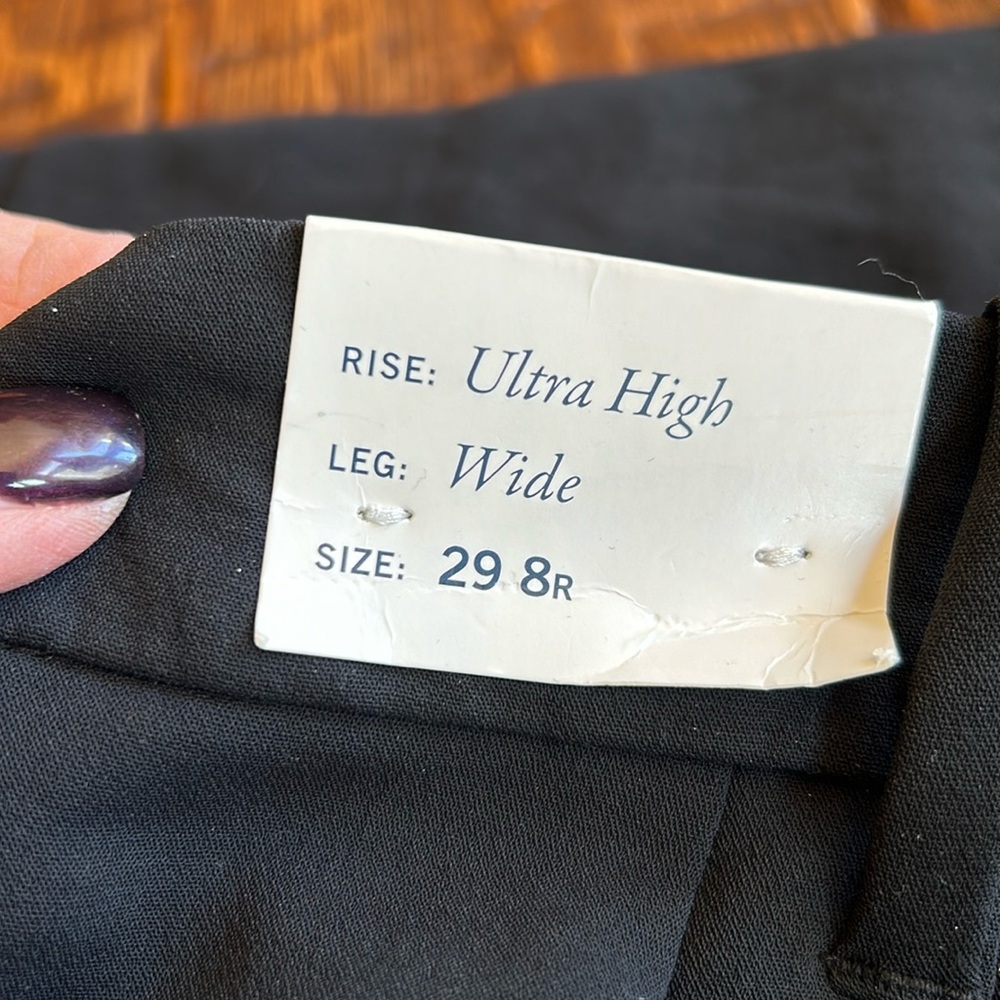 Abercrombie & Fitch Black Wide-Leg Pants Sloan Fit 28/6R NWT